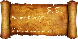 Pucsek Dezső névjegykártya